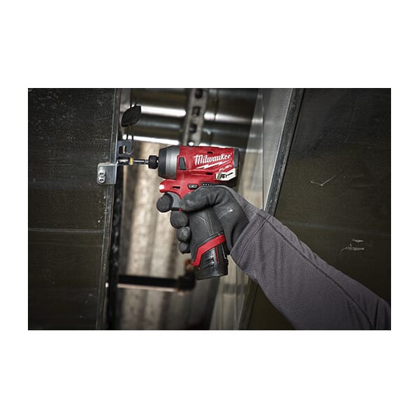 Milwaukee® M12™ FUEL™ 2553-20 Cordless Impact Driver, 1/4 in Hex Drive, 4000 bpm, 1300 in-lb Torque, 12 VAC, 5.1 in OAL